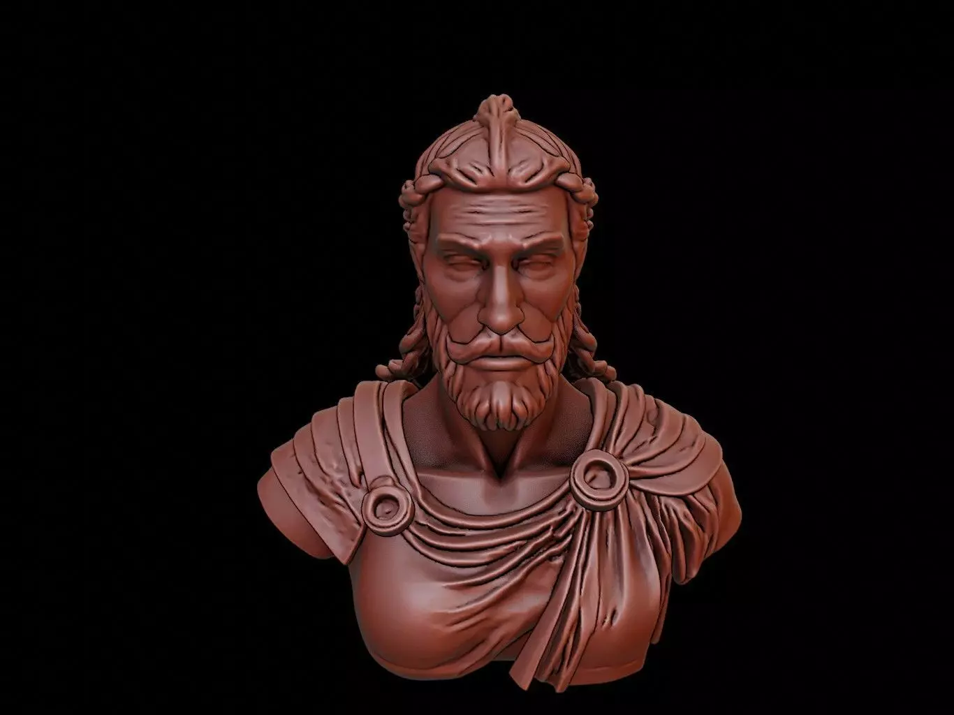 Boudica Bust 3D print model_0