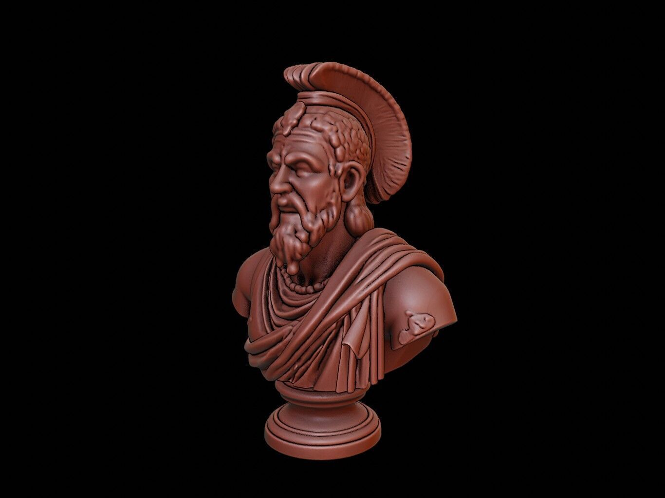 Chandragupta Maurya Bust 3D print model_2