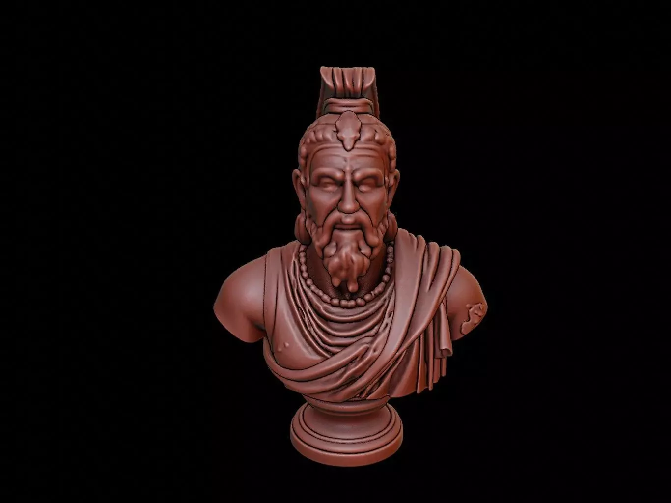 Chandragupta Maurya Bust 3D print model_0