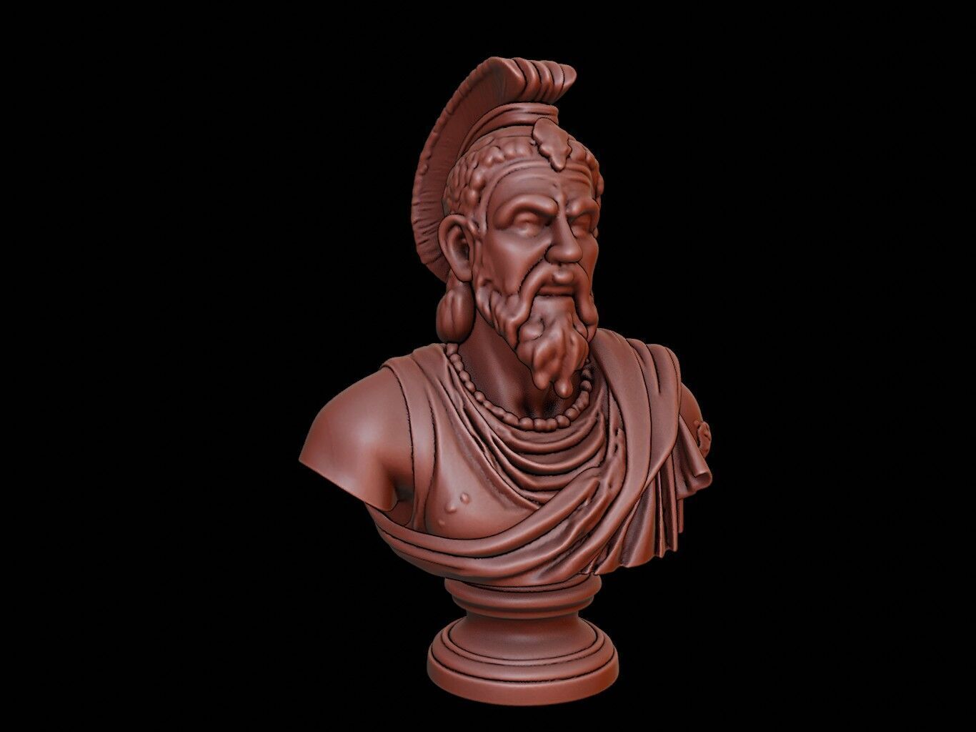 Chandragupta Maurya Bust 3D print model_1