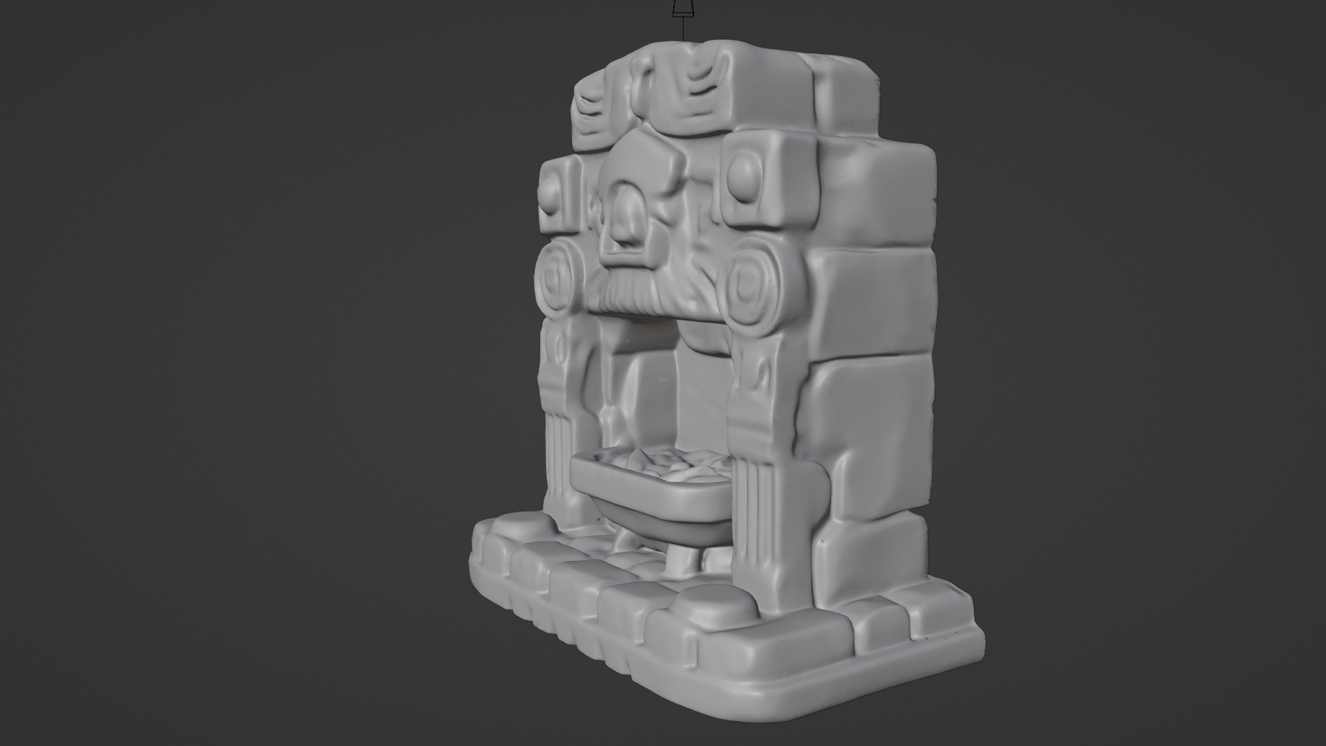 stone altar Low-poly 3D model_4