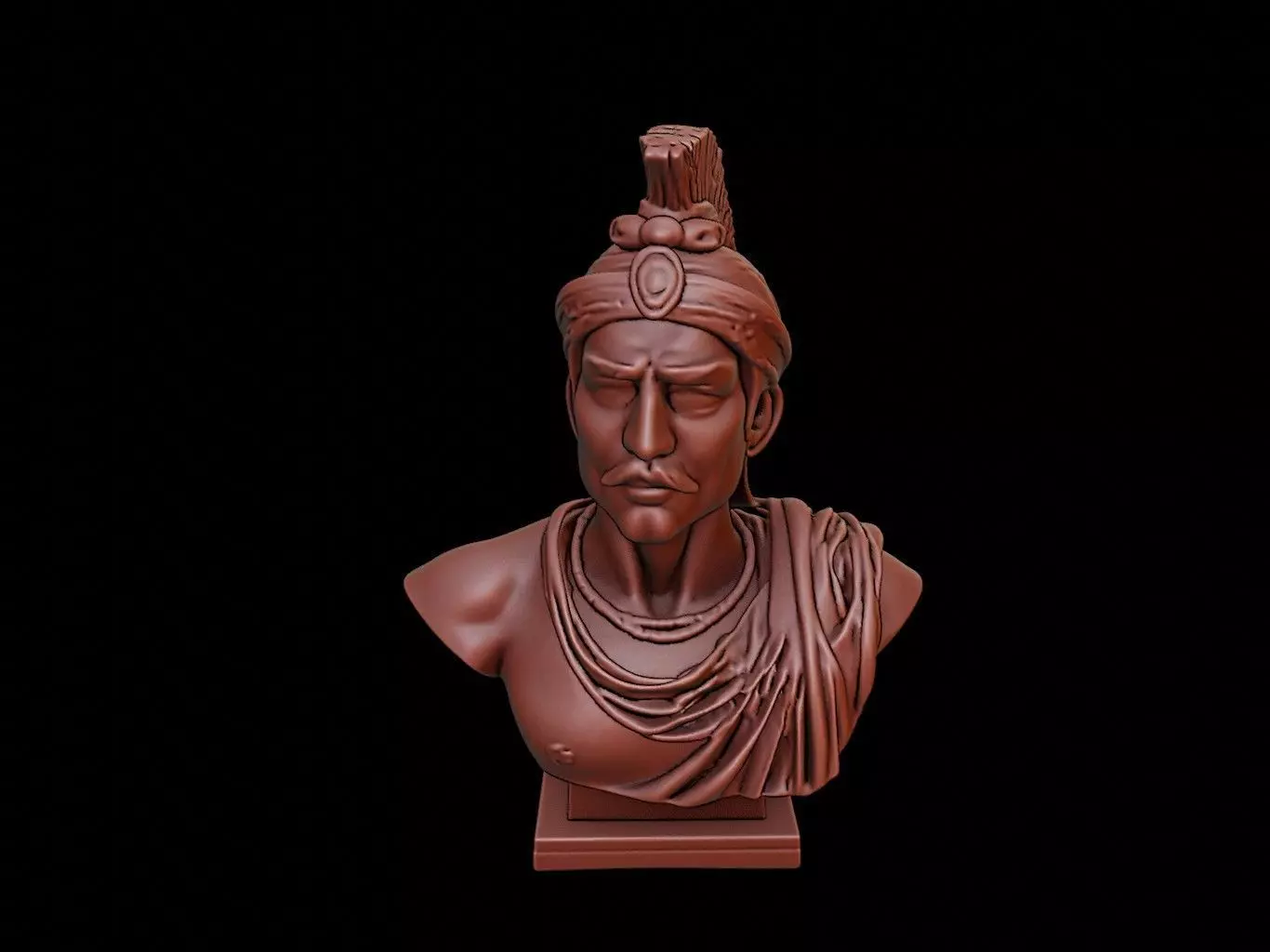 Chandragupta Maurya Bust 3D print model
