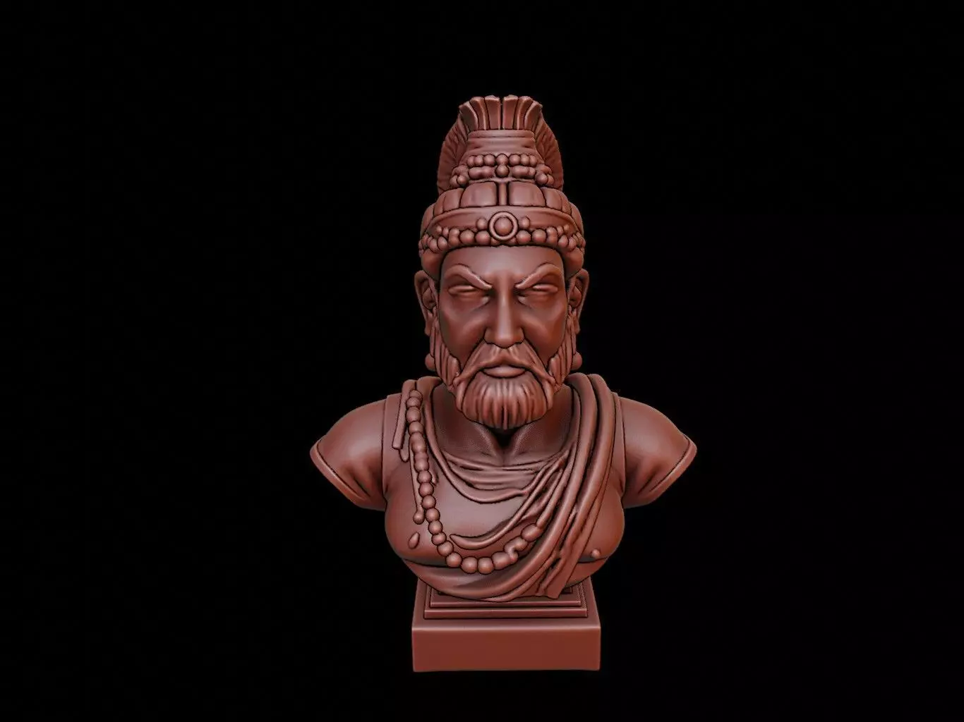 Chandragupta Maurya Bust 3D print model