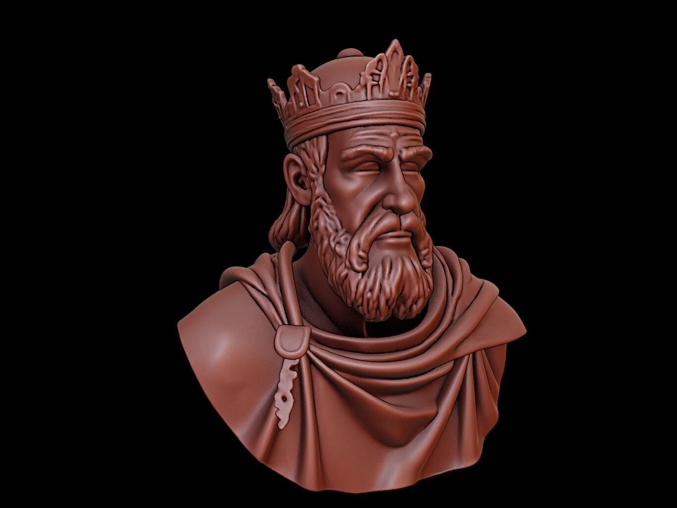 Charlemagne Bust 3D print model_1