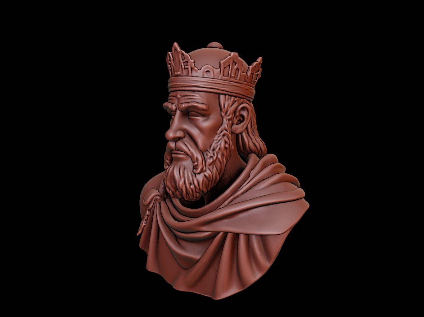 Charlemagne Bust 3D print model_2