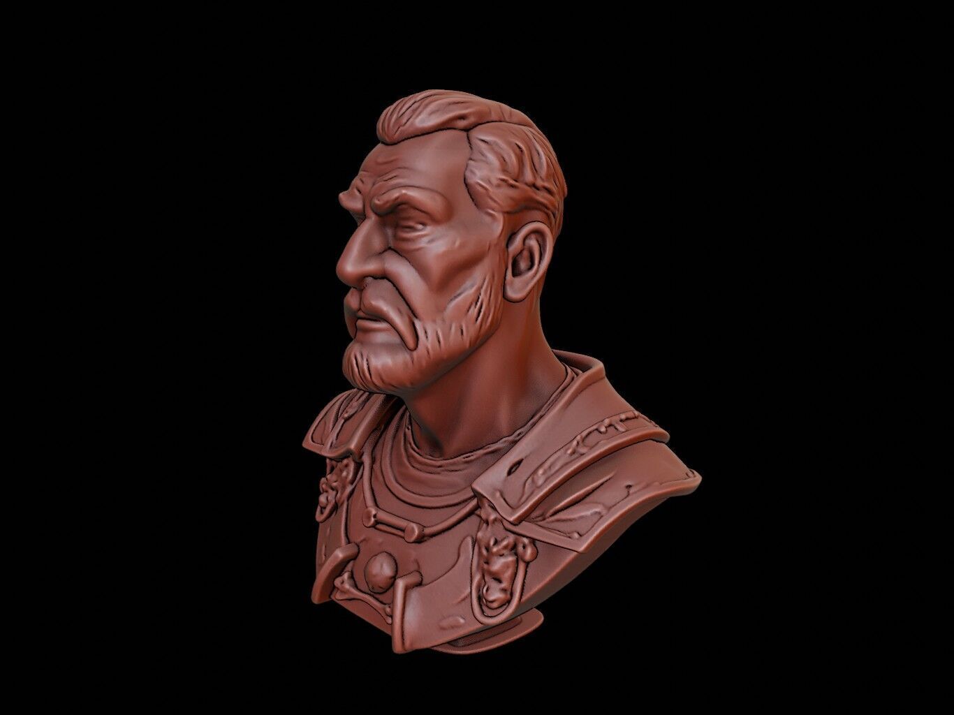 Charles Martel Bust 3D print model_2