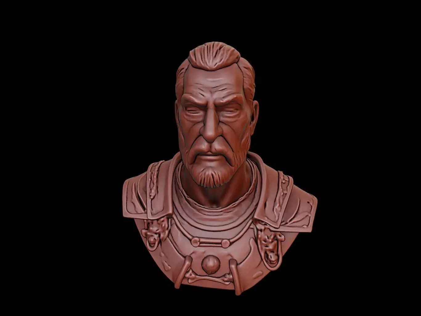 Charles Martel Bust 3D print model_0