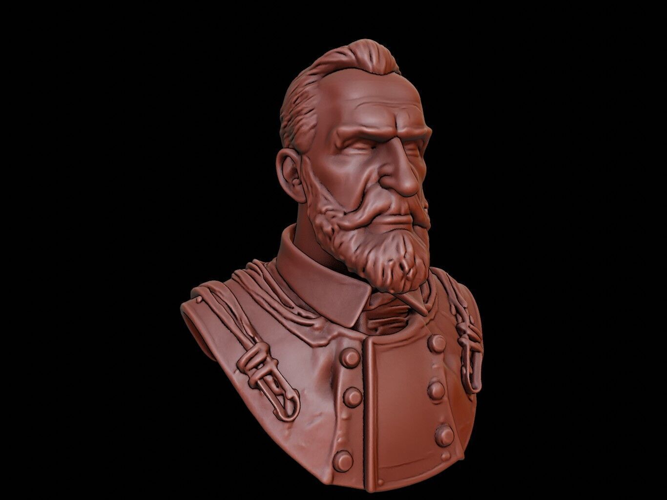 Charles Martel Bust 3D print model_1