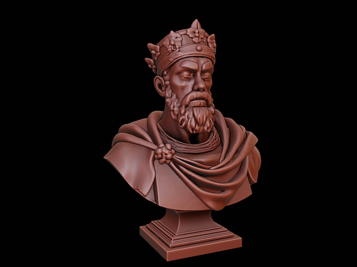 Charles V Bust 3D print model_1