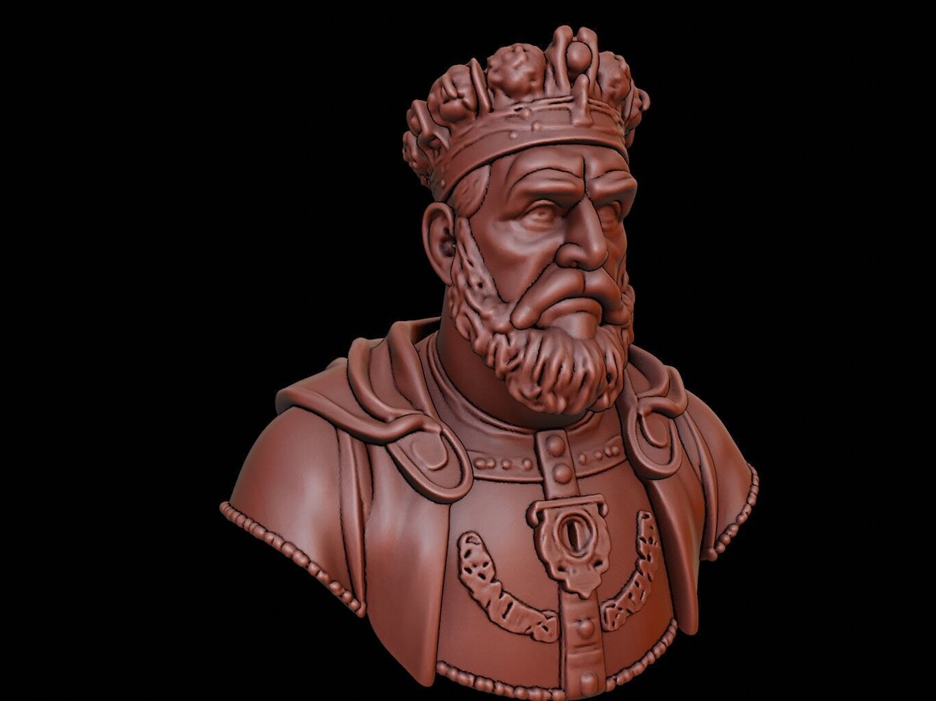 Charles V Bust 3D print model_1