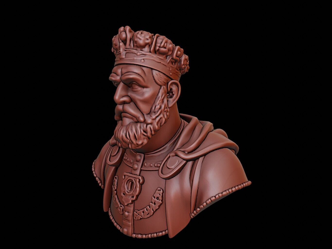 Charles V Bust 3D print model_2