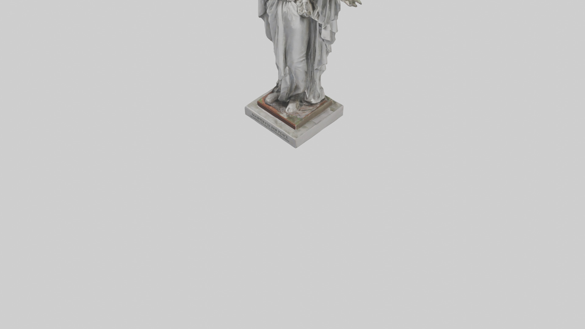 Martyr for Peace statue model Low-poly 3D model_6