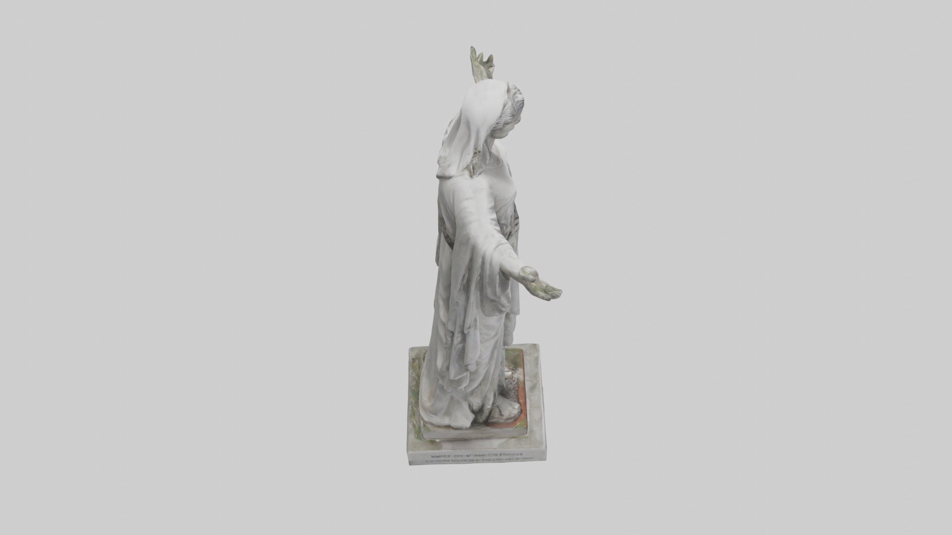 Martyr for Peace statue model Low-poly 3D model_18