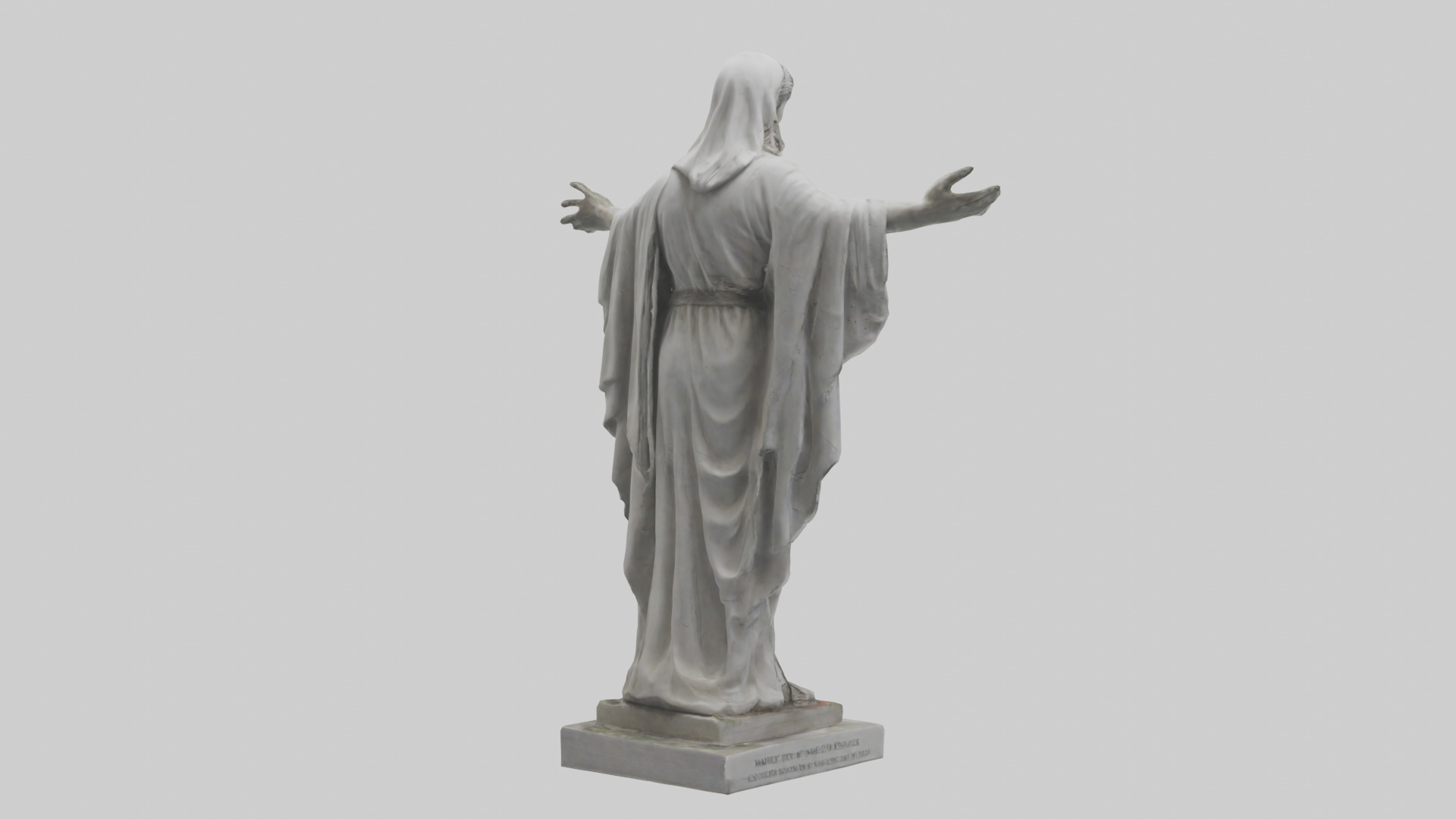 Martyr for Peace statue model Low-poly 3D model_3