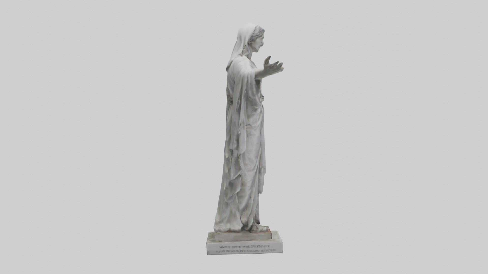 Martyr for Peace statue model Low-poly 3D model_13
