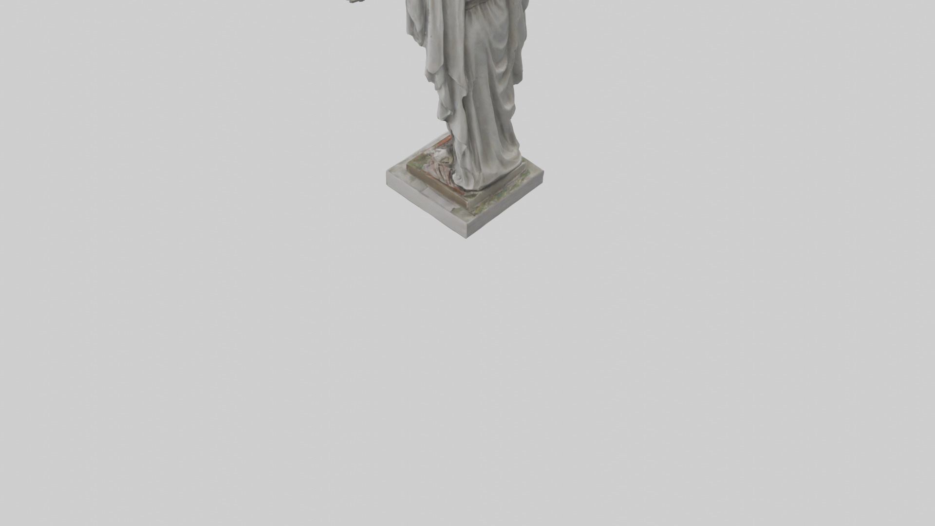 Martyr for Peace statue model Low-poly 3D model_4