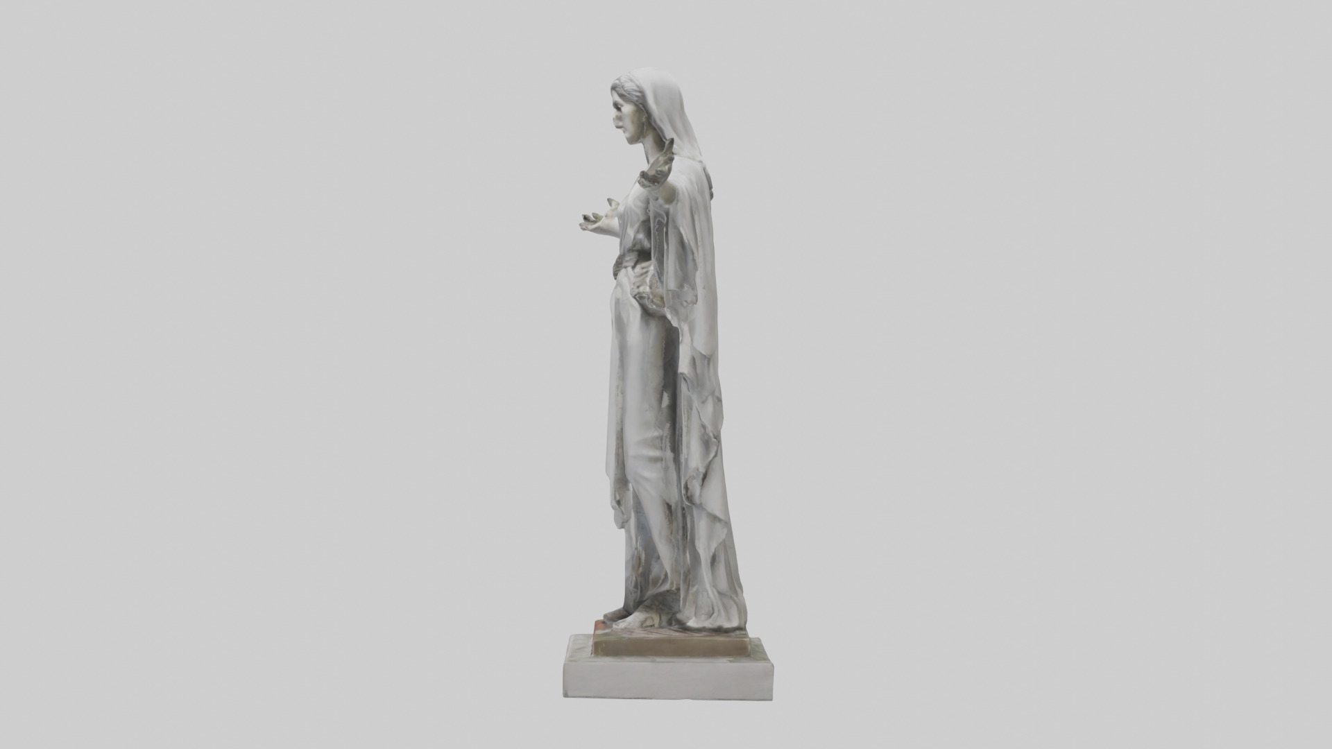 Martyr for Peace statue model Low-poly 3D model_12