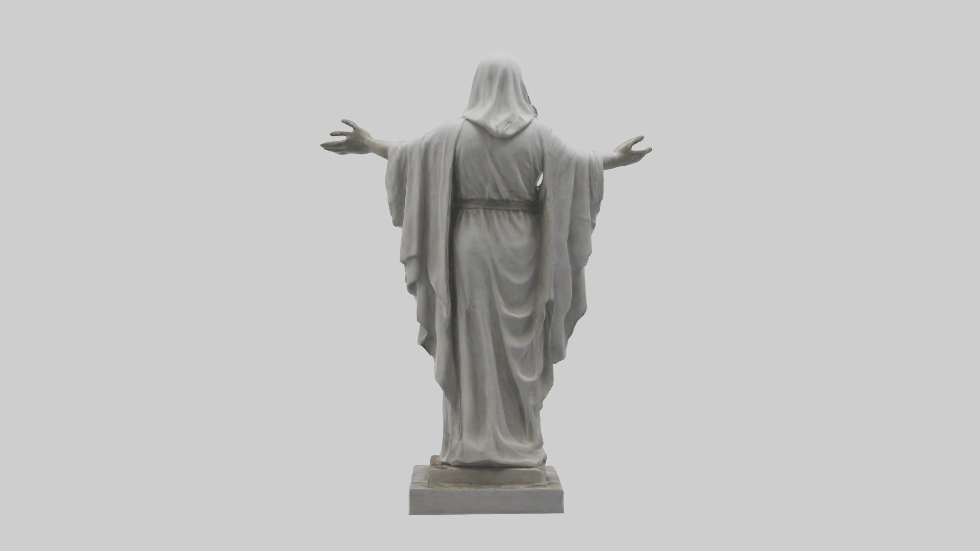 Martyr for Peace statue model Low-poly 3D model_1