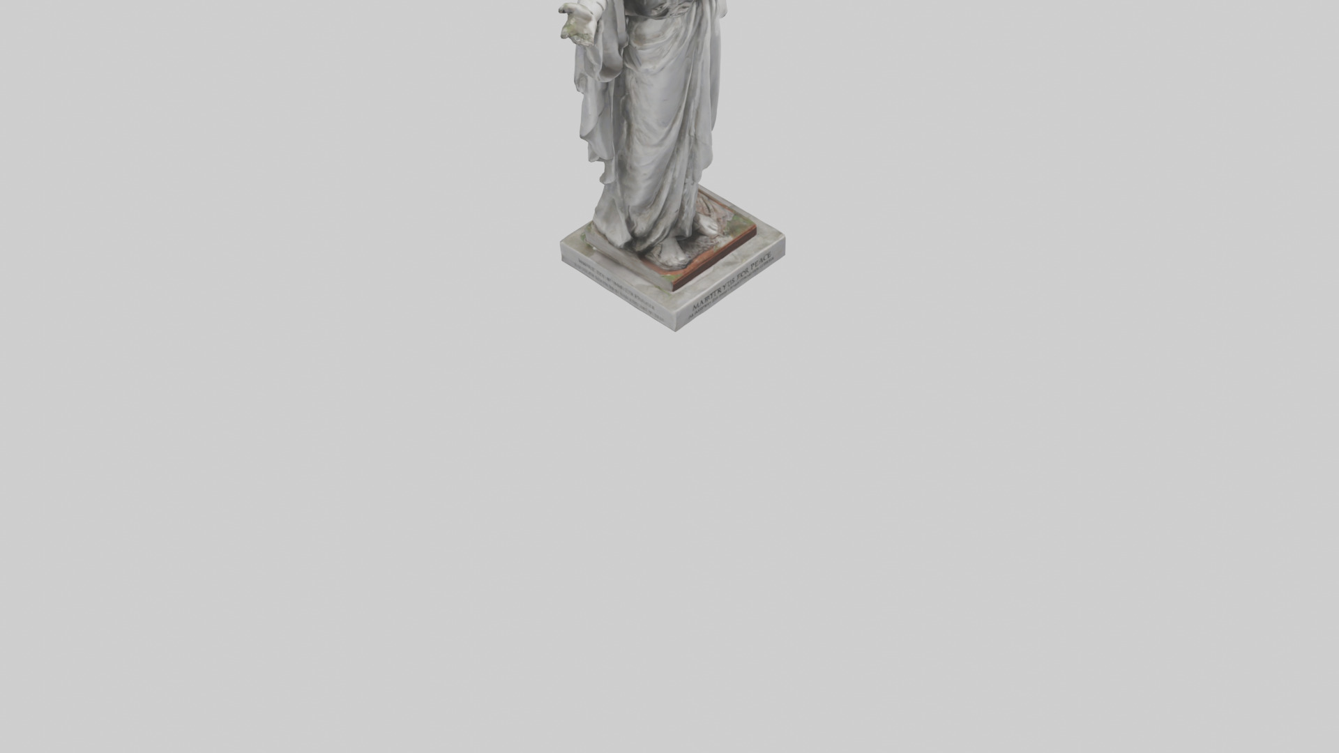 Martyr for Peace statue model Low-poly 3D model_7