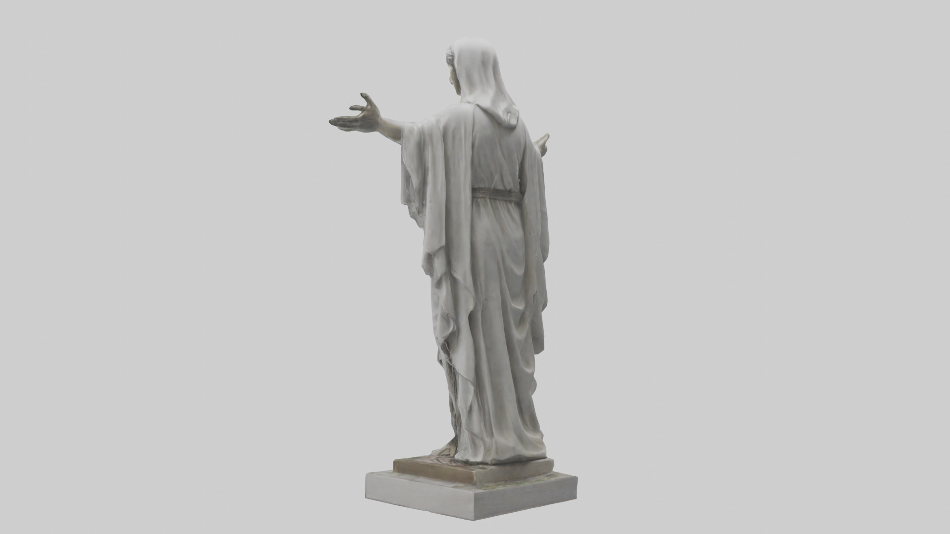 Martyr for Peace statue model Low-poly 3D model_2