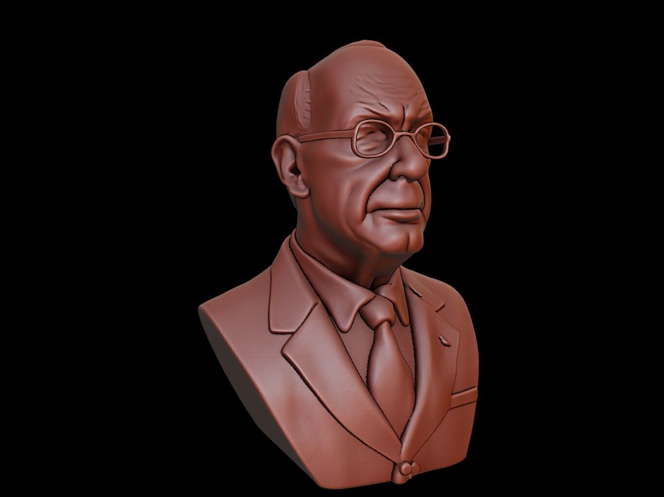 Colin Powell Bust 3D print model_1