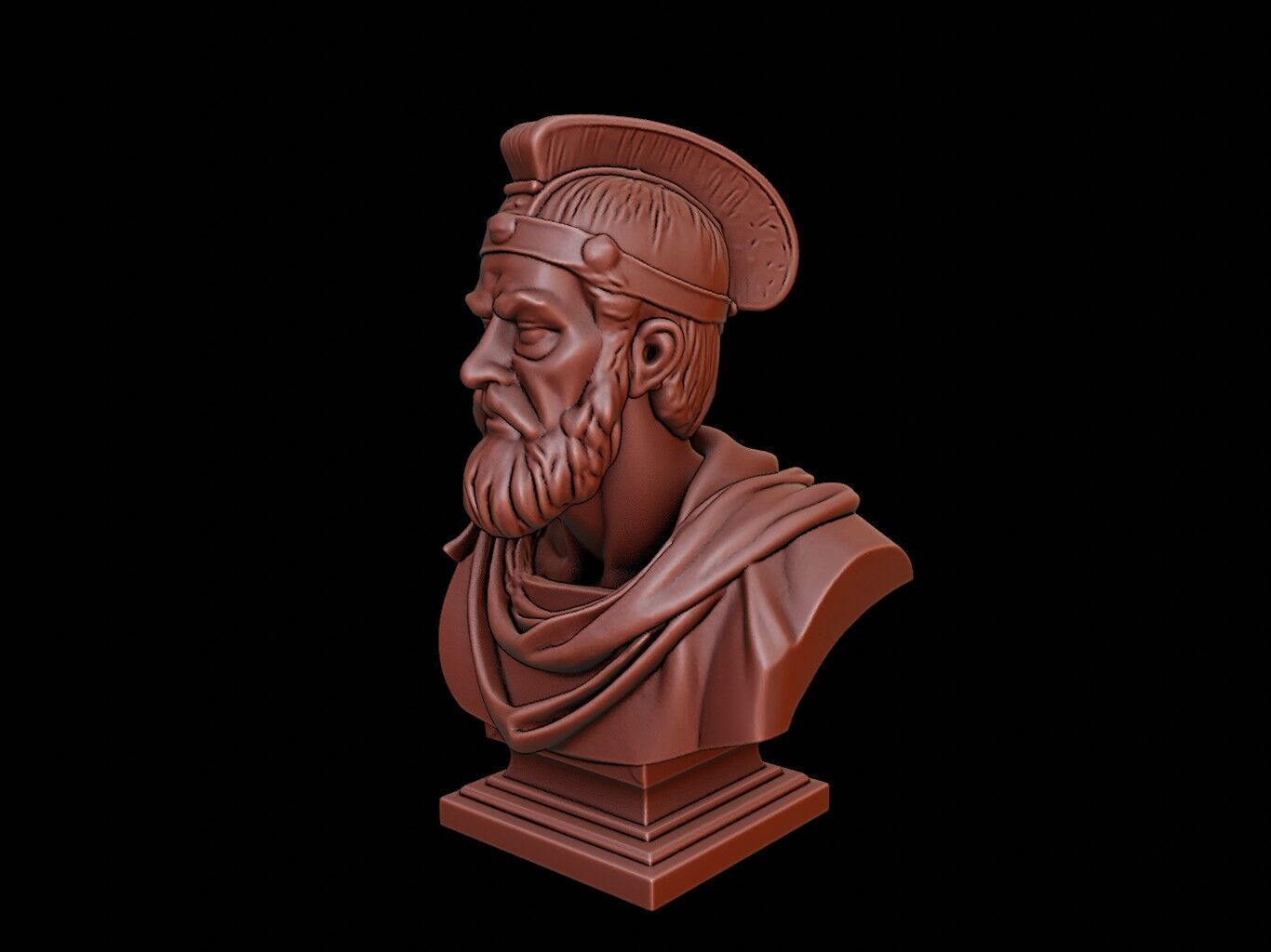 Darius I Bust 3D print model_2