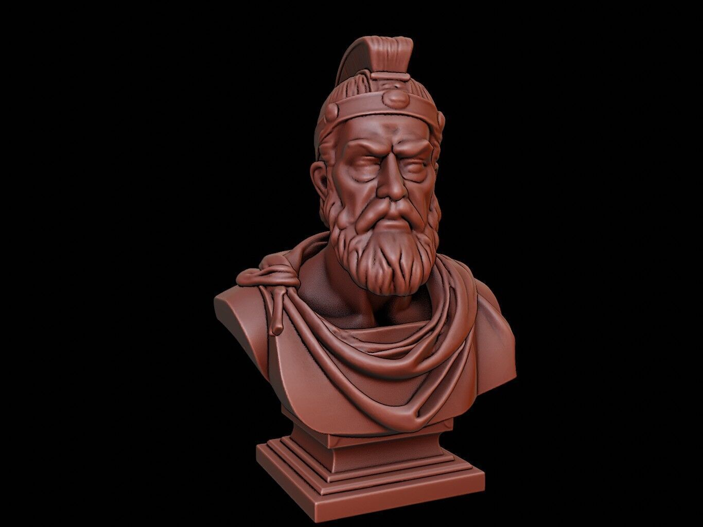 Darius I Bust 3D print model_1
