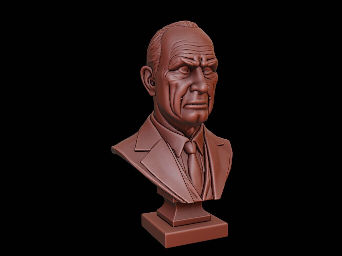 Dwight Eisenhower Bust 3D print model_1