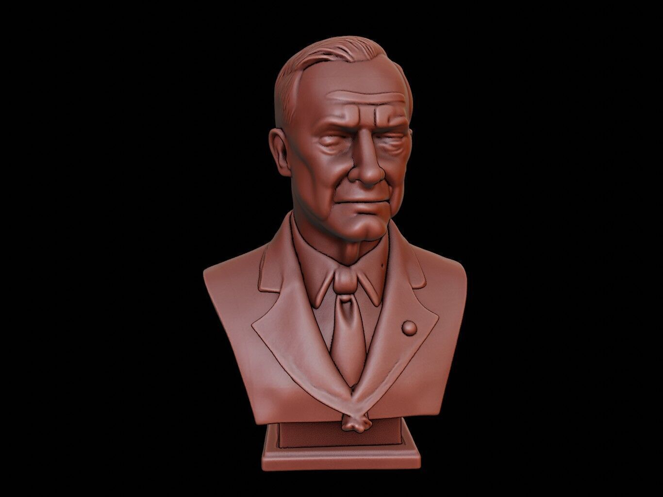 Dwight Eisenhower Bust 3D print model_1