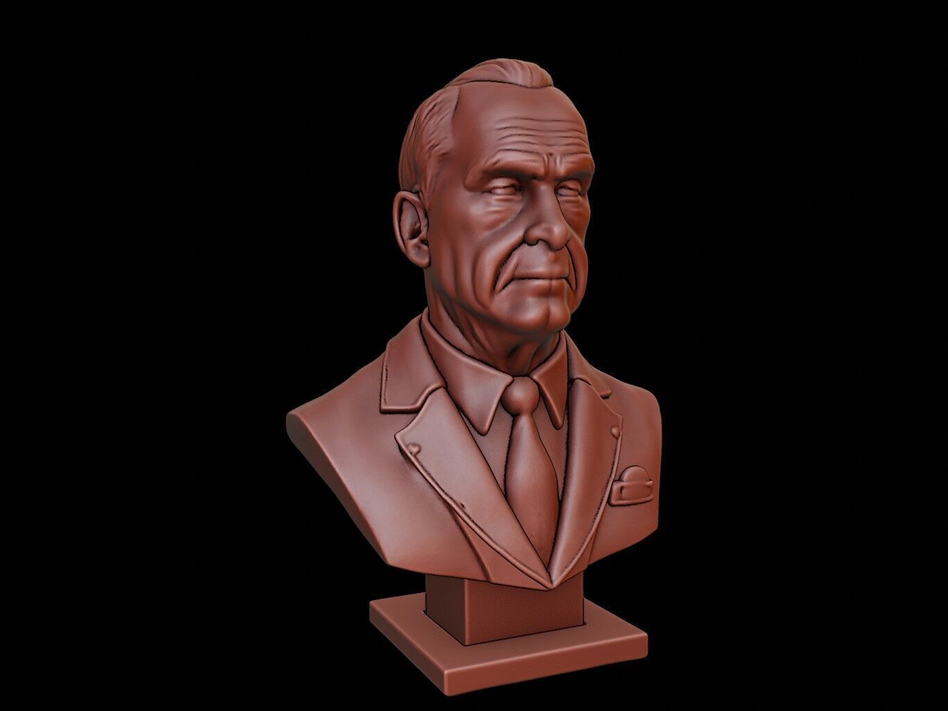 Dwight Eisenhower Bust 3D print model_1