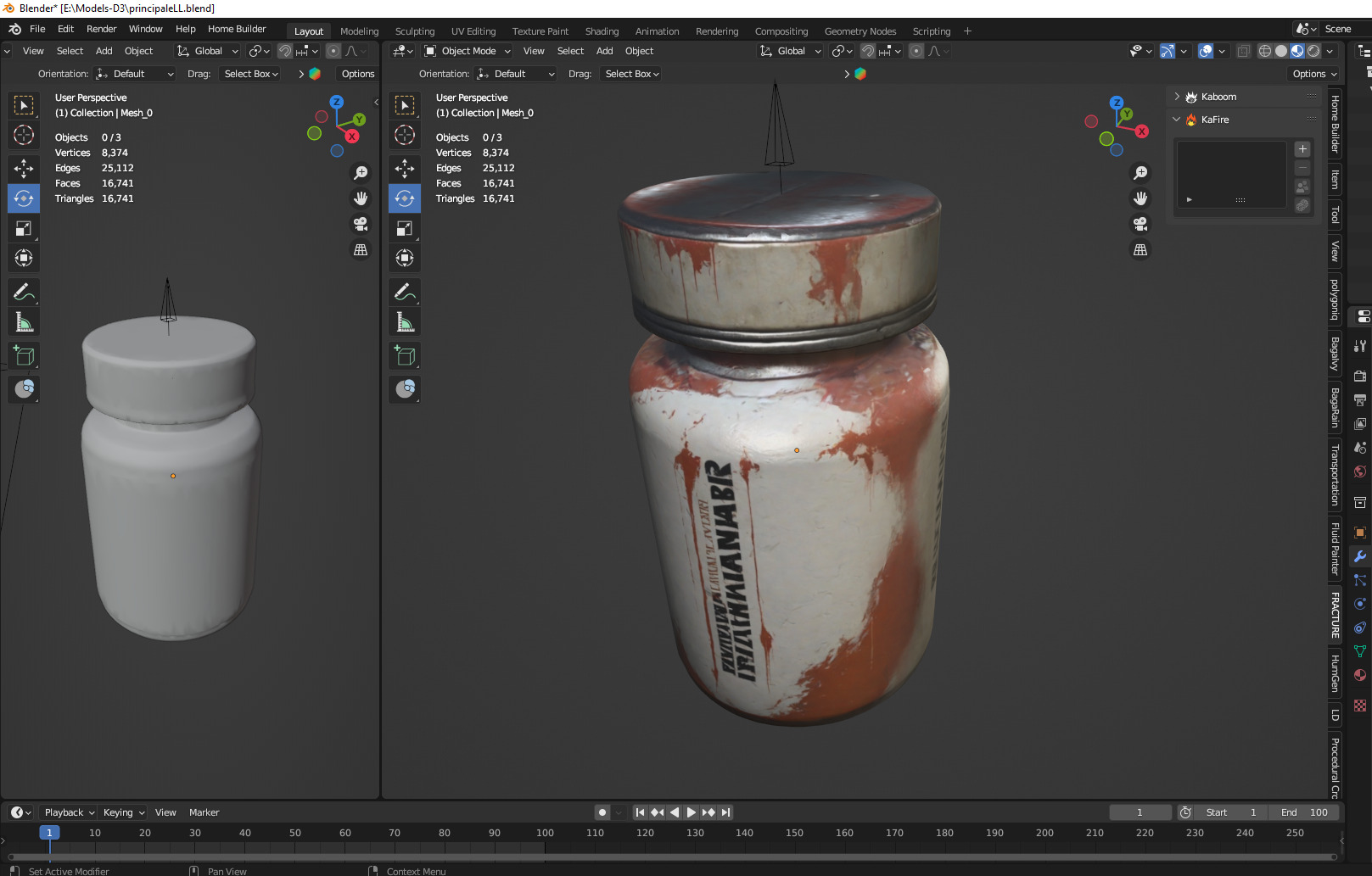 old bottle Low-poly 3D model_2