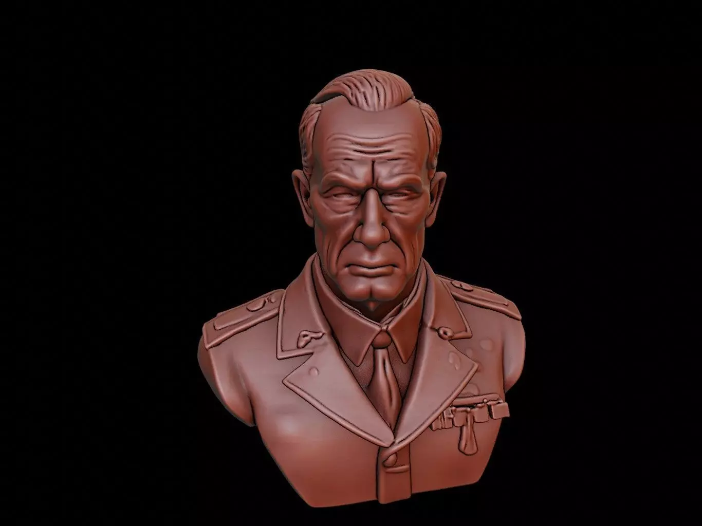 Erwin Rommel Bust 3D print model_0