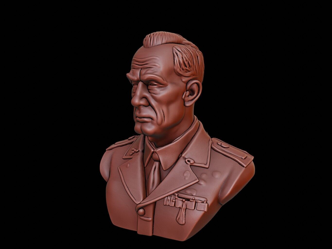 Erwin Rommel Bust 3D print model_2