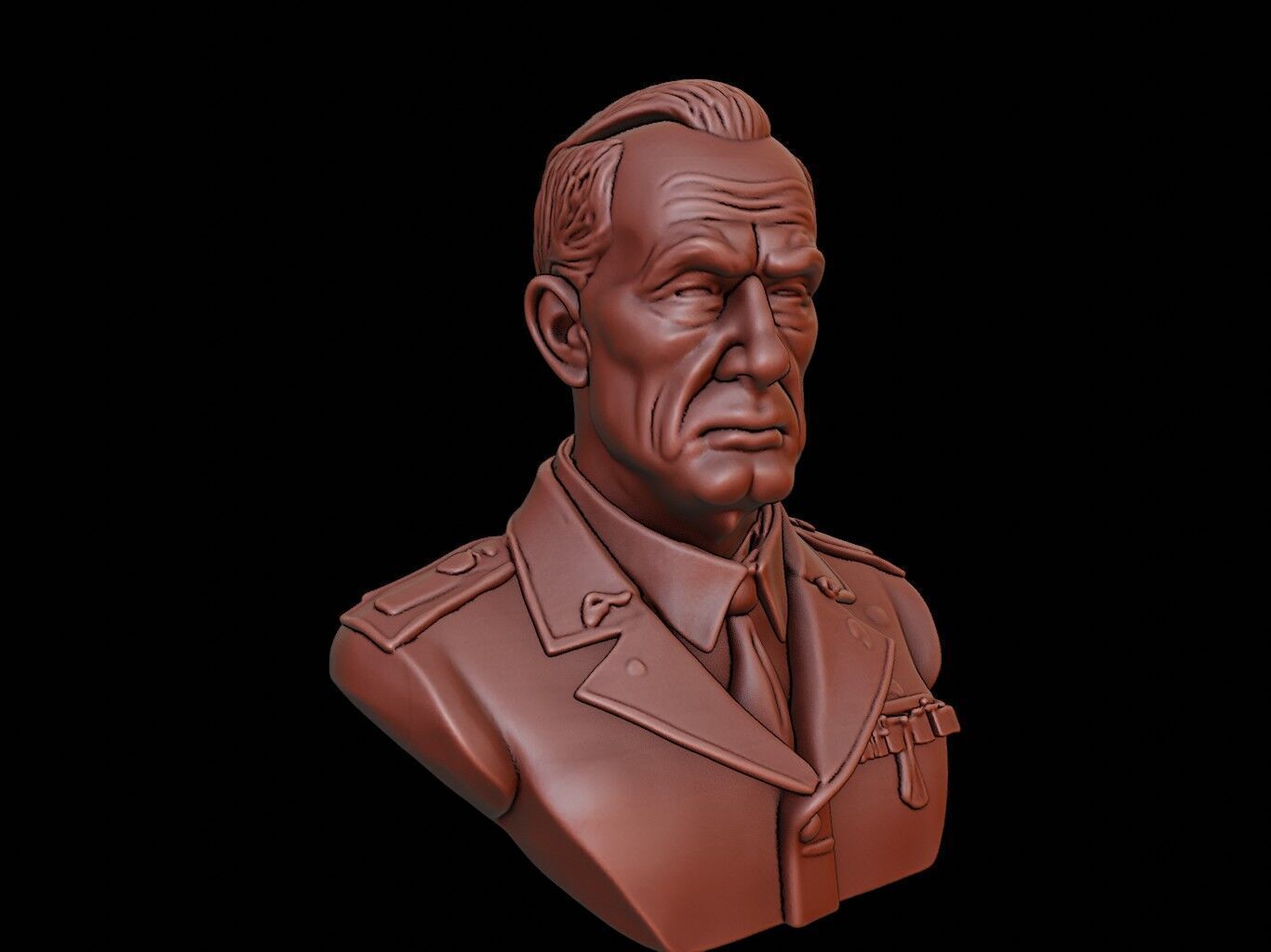 Erwin Rommel Bust 3D print model_1