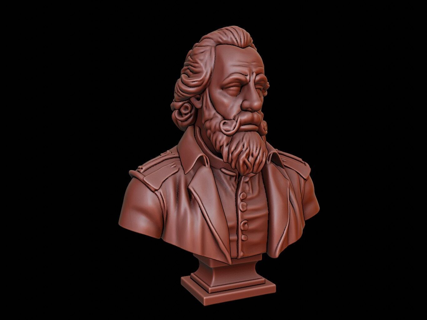 Frederick the Great Bust 3D print model_1