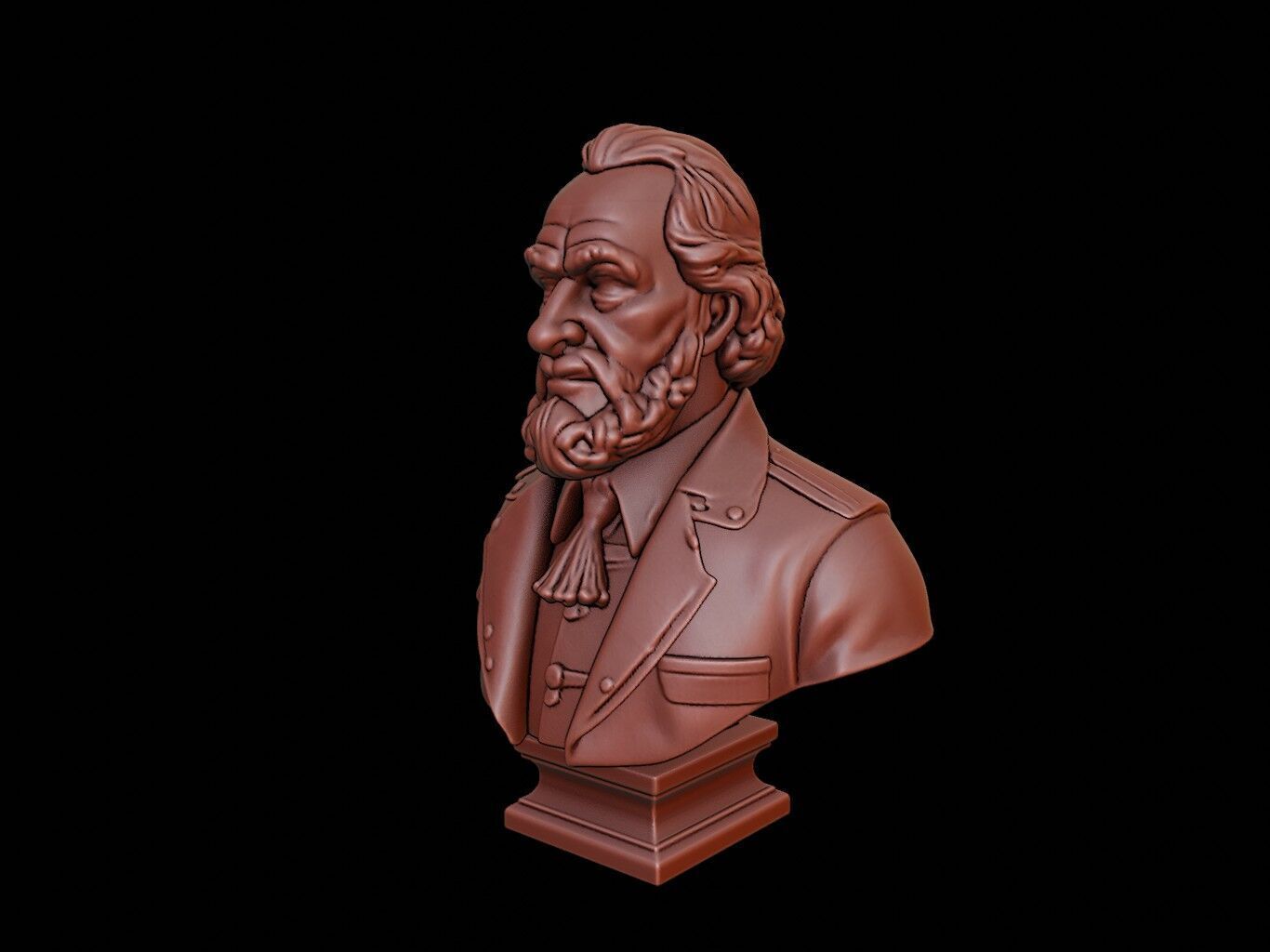 Frederick the Great Bust 3D print model_2