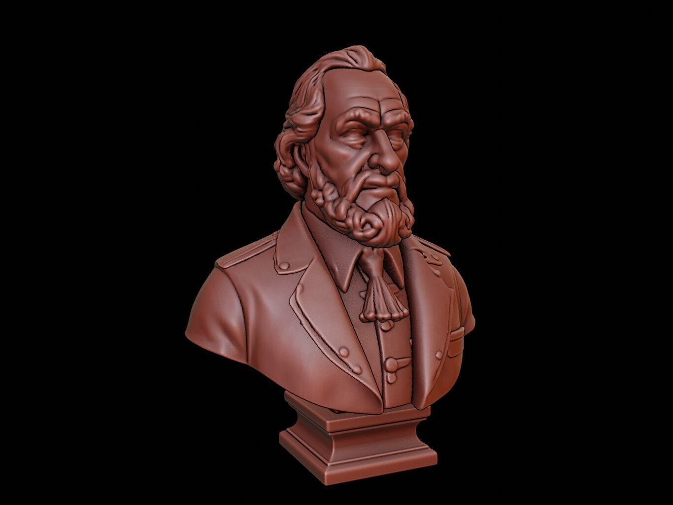 Frederick the Great Bust 3D print model_1