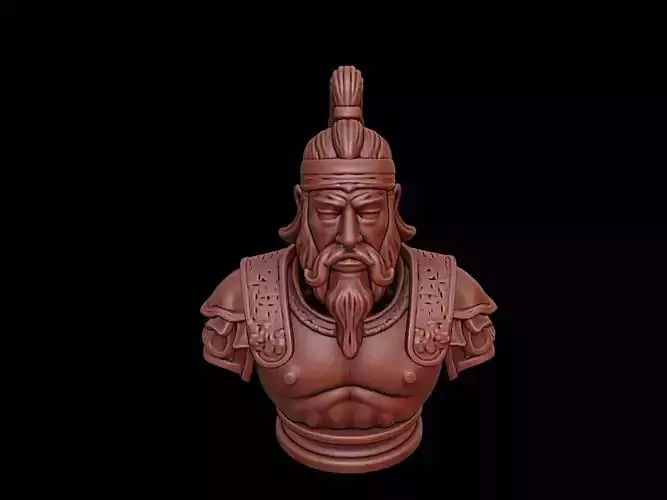 Genghis Khan Bust 3D print model