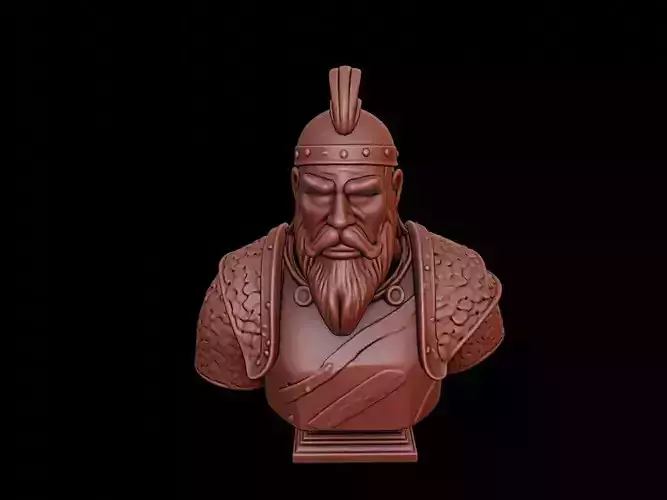 Genghis Khan Bust 3D print model