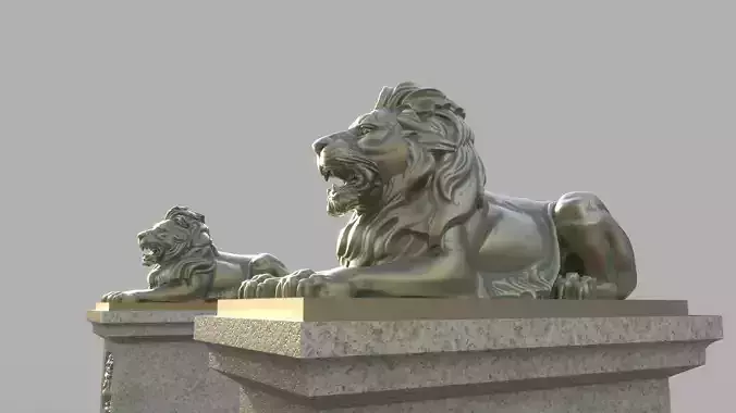 lion sculpture   3D model