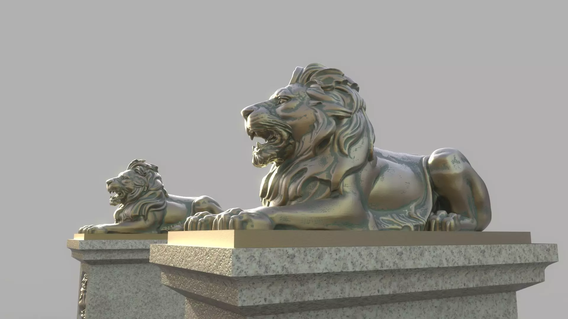lion sculpture 3D model