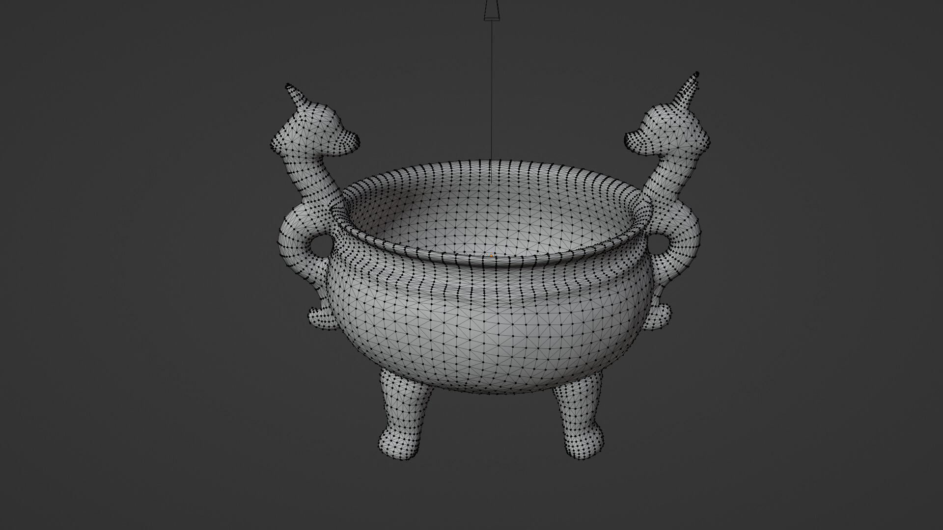 Medieval Cauldron Low-poly 3D model_3