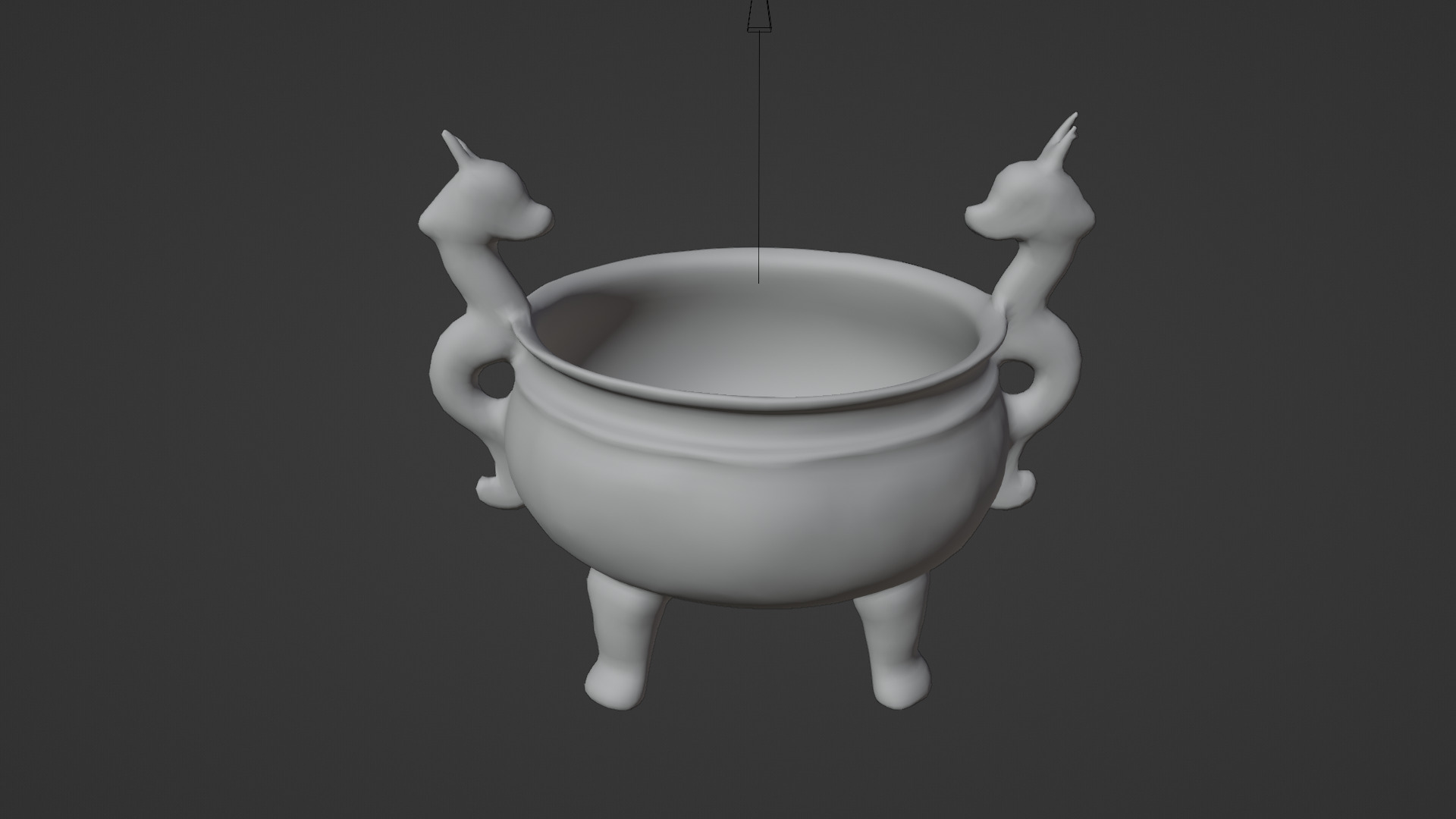 Medieval Cauldron Low-poly 3D model_4