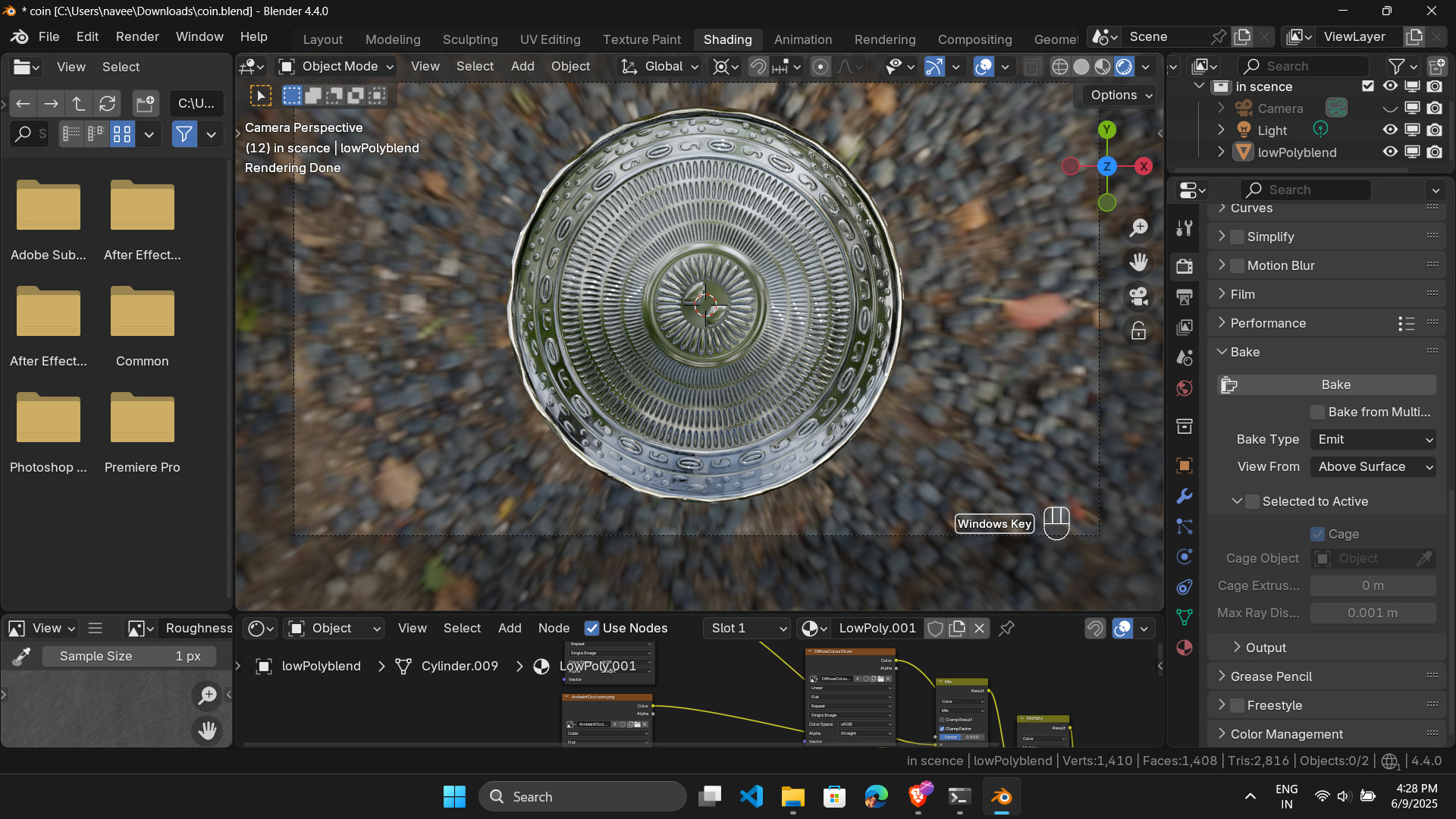 Silver Copper and Gold Coin Low-poly 3D model_4
