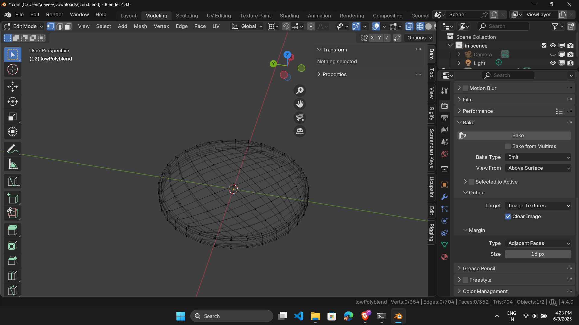 Silver Copper and Gold Coin Low-poly 3D model_2