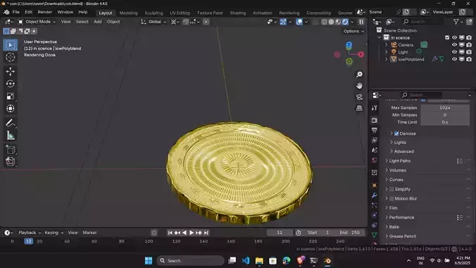 Silver Copper and Gold Coin