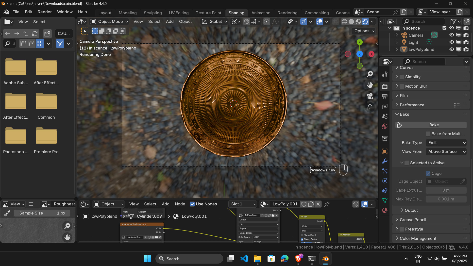 Silver Copper and Gold Coin Low-poly 3D model_1