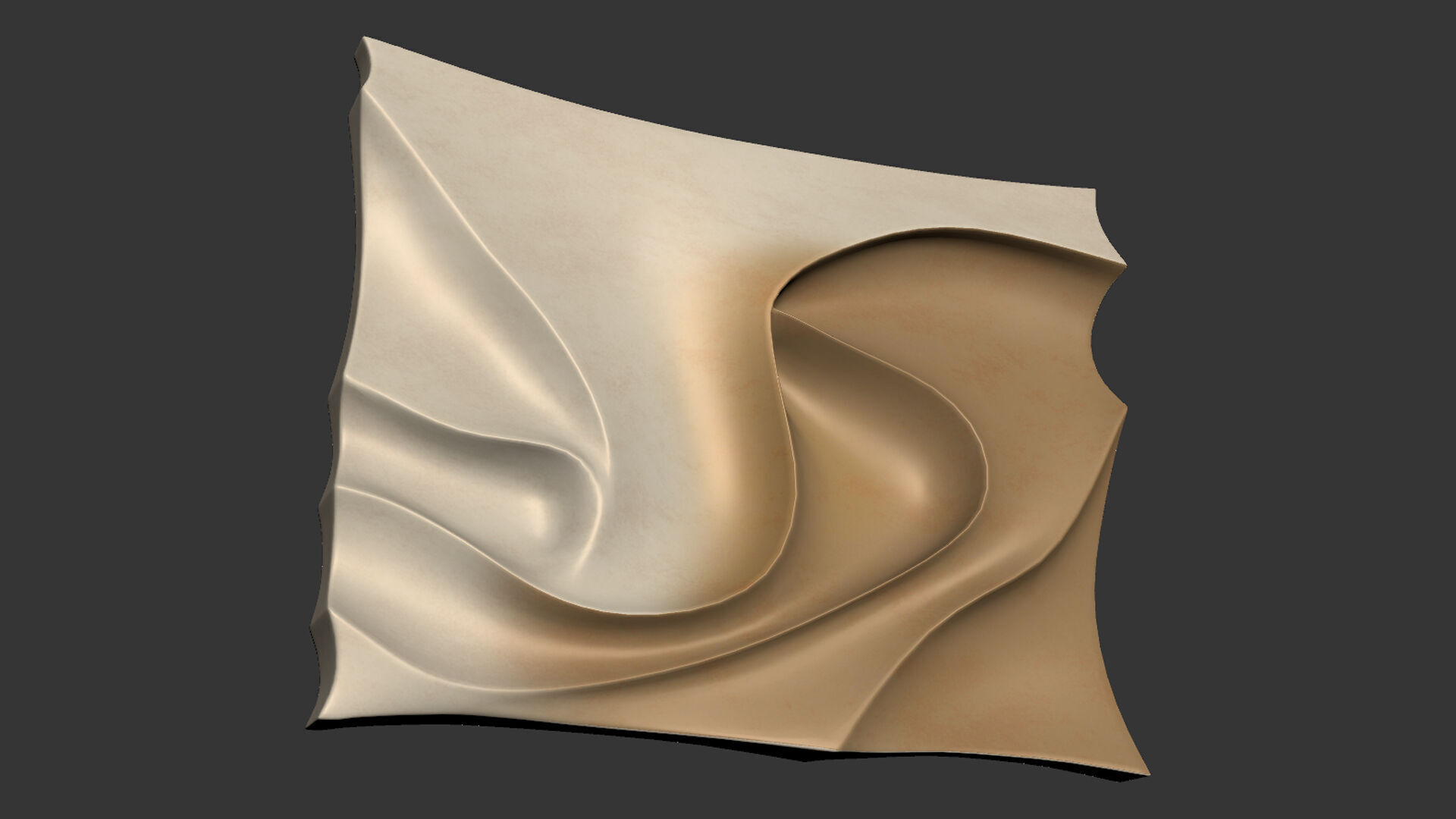 Brown 3D Visual Minimalist Wall Art 3D model_4