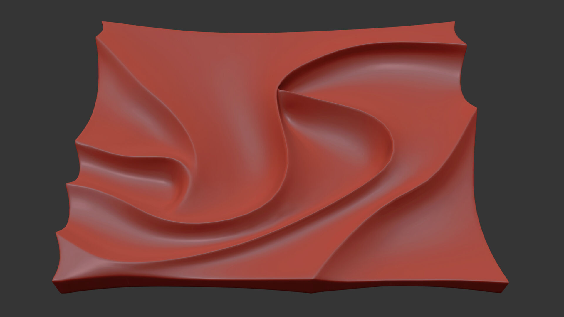 Brown 3D Visual Minimalist Wall Art 3D model_3