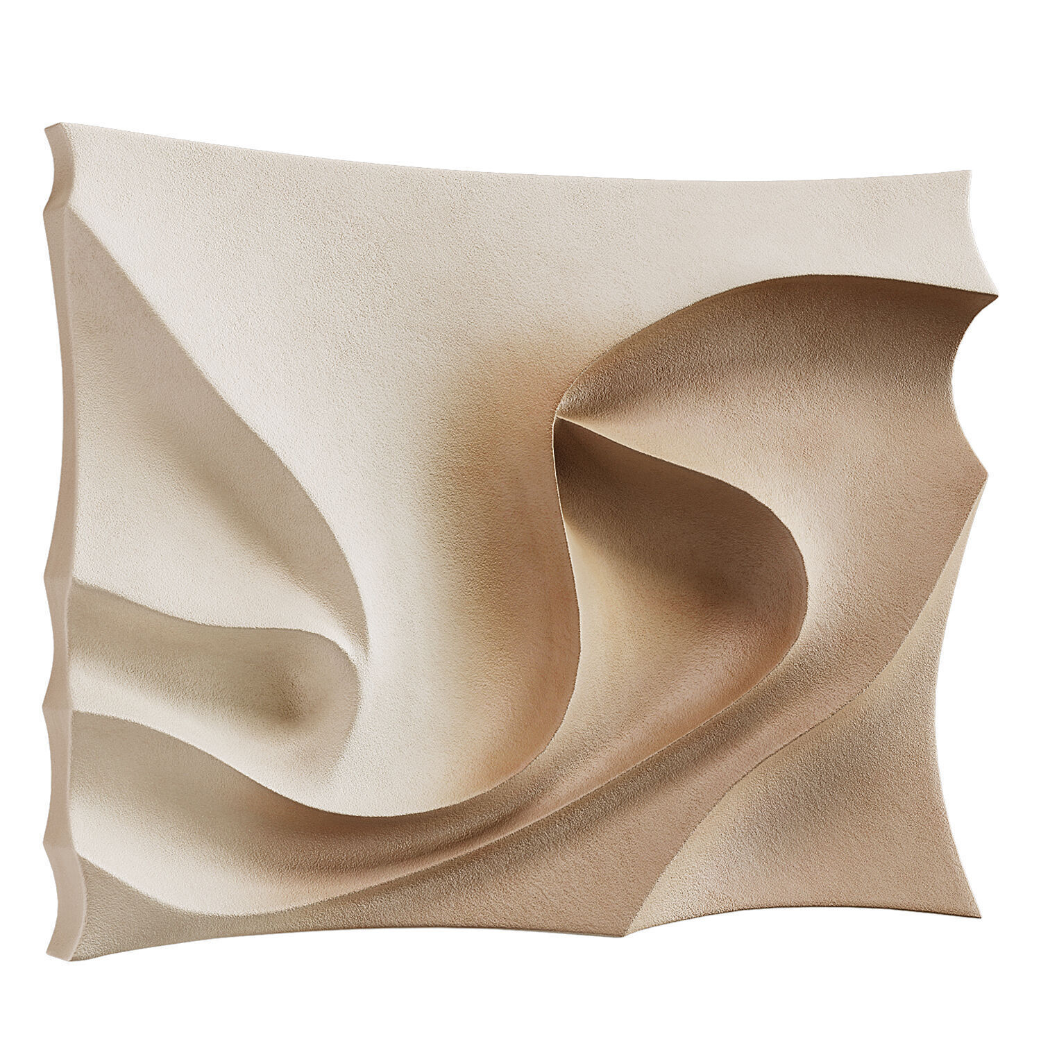 Brown 3D Visual Minimalist Wall Art 3D model_1